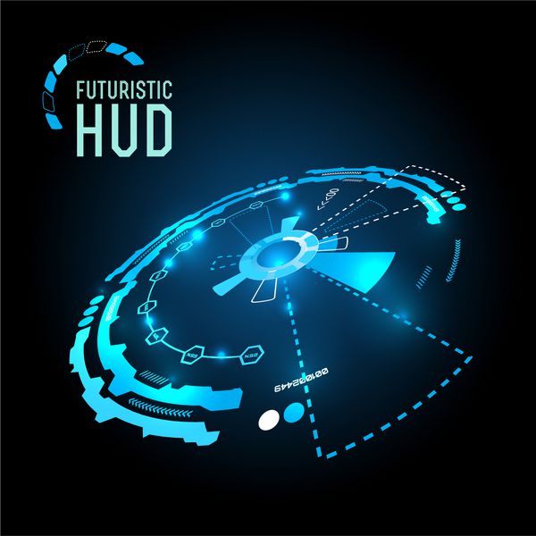 وکتور از رابط اینده hud پس زمینه