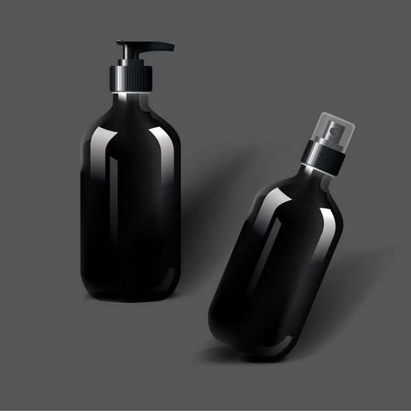الگوی ماکت برای طراحی برند و محصول بطری های واقع گرایانه جدا شده با سایه ها استفاده آسان برای تبلیغات و محصولات آرایشی و بهداشتی