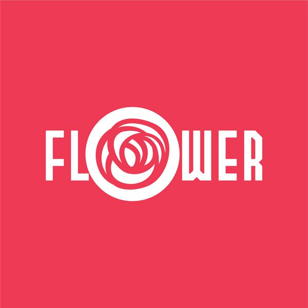 گل لوگو تصویر برای شرکت تحویل گل یا گل فروشی لوگوی وکتور طراحی لیبل وکتور