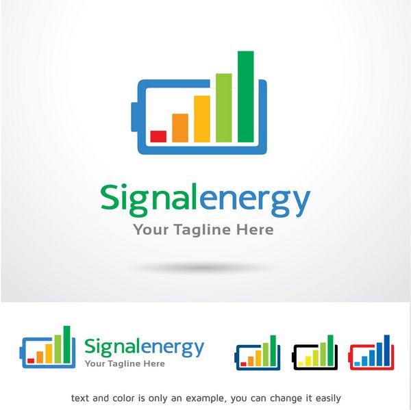 وکتور طراحی الگوی لوگو انرژی سیگنال
