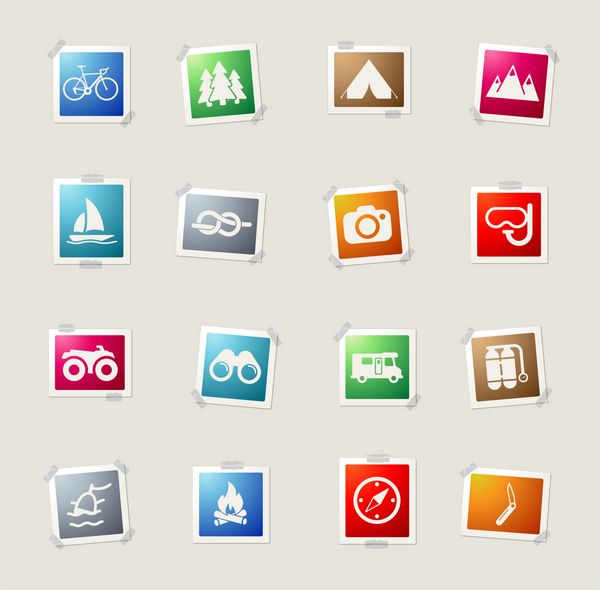 نمادهای کارت تفریحی فعال برای وب
