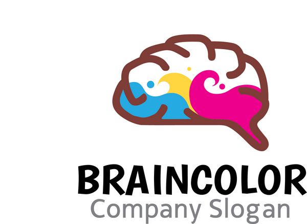 تصویر طراحی رنگ مغز