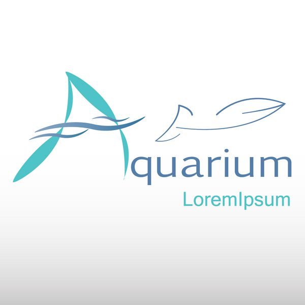 لوگوی شرکت های آبزی با ماهی وکتور