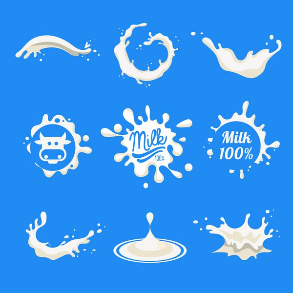 طرح های لوگو و لیبل شیر با ست حروف