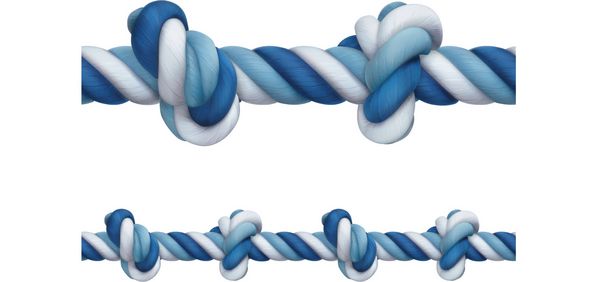 طناب با گره وکتور طراحی عنصر افقی بدون درز