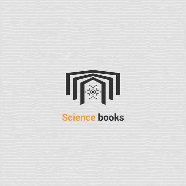 کتابفروشی آرم وکتور کتابفروشی نماد نماد نشان الگوی علامت با عنصر طراحی گرافیکی کتاب باز