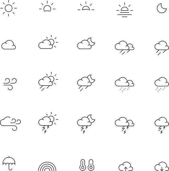طرح کلی نمادهای آب و هوا