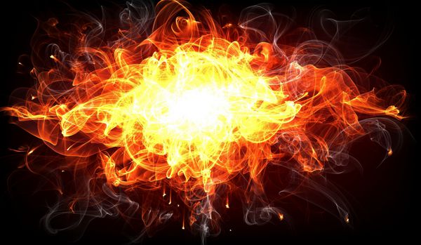 انفجار آتش برای طراحی شعله