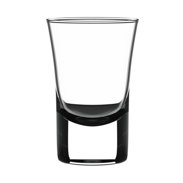 لیوان کوچک خالی جدا شده روی سفید