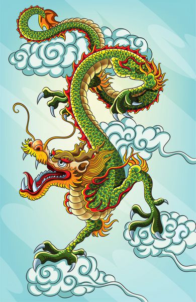 نقاشی اژدهای چینی نسخه فایل 