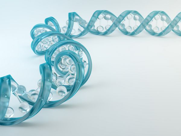 یک رشته DNA شیشه ای - مفهوم ژنتیک