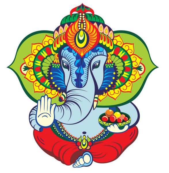 سر فیل هندو خدا پروردگار گانشا
