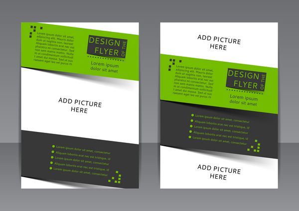 طرح وکتور بروشور سیاه و سبز جلد بروشور پوستر گزارش با pls برای تصاویر قالب های وکتور برای کسب و کار شما در اندازه a4