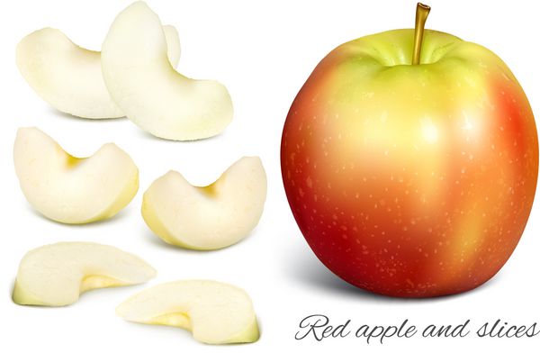سیب و برش های سیب