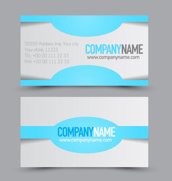 قالب مجموعه کارت ویزیت برای هویت تجاری سبک شرکتی رنگ آبی وکتور