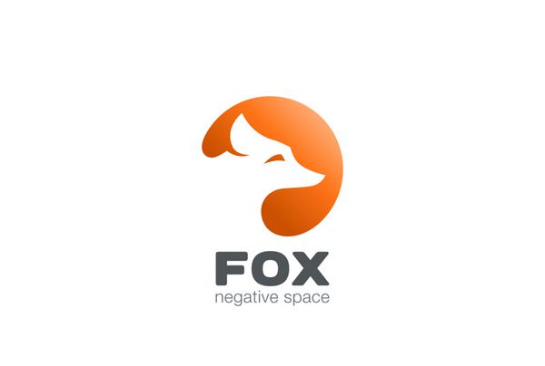 طراحی لوگوی fox negative sp نماد لوگوی حیوانات وحشی