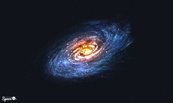 کهکشان مارپیچی در پس زمینه کیهانی وکتور برای آثار هنری شما