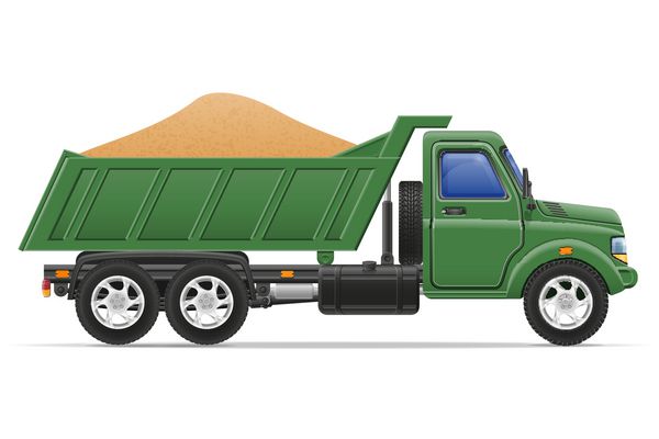 تحویل کامیون باری و حمل و نقل مصالح ساختمانی