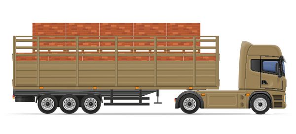 کامیون نیمه تریلر تحویل و حمل و نقل ساخت و ساز m