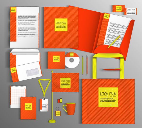 طراحی قالب هویت سازمانی نارنجی