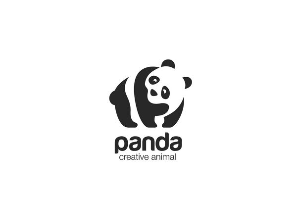 طراحی لوگوی پاندا منفی sp نماد لوگوی باغ وحش حیوانات وحشی