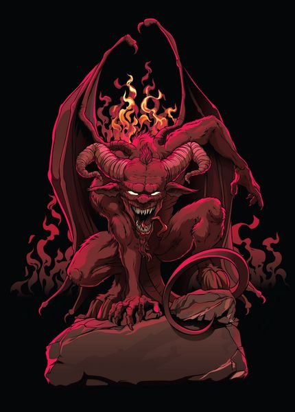 شیطان روی سنگ جهنم شخصیت اسطوره ای