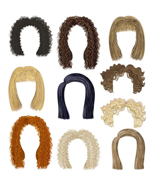 مجموعه ای از مدل موهای مختلف موها