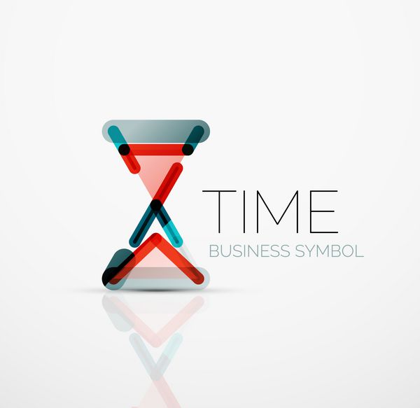 ایده لوگوی انتزاعی وکتور مفهوم زمان یا نماد کسب و کار ساعت الگوی طراحی لوگو تایپ خلاقانه