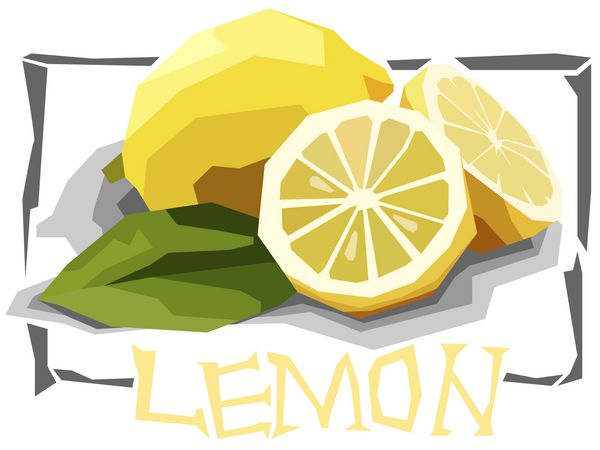 وکتور تصویر ساده لیمو زرد میوه