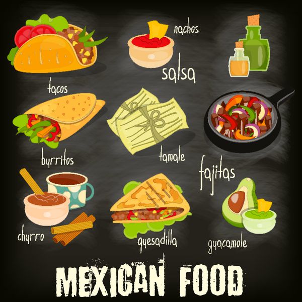 منوی غذای مکزیکی