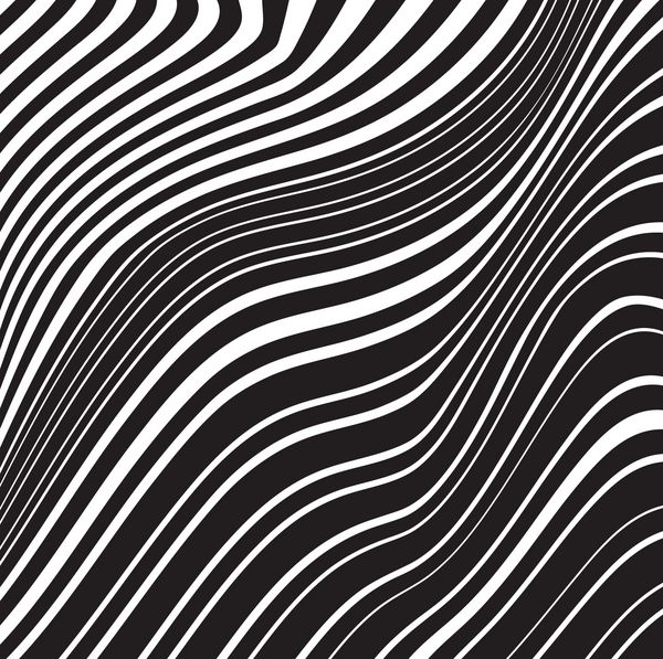 طرح نوری نوار موج متحرک سیاه و سفید از هم جدا