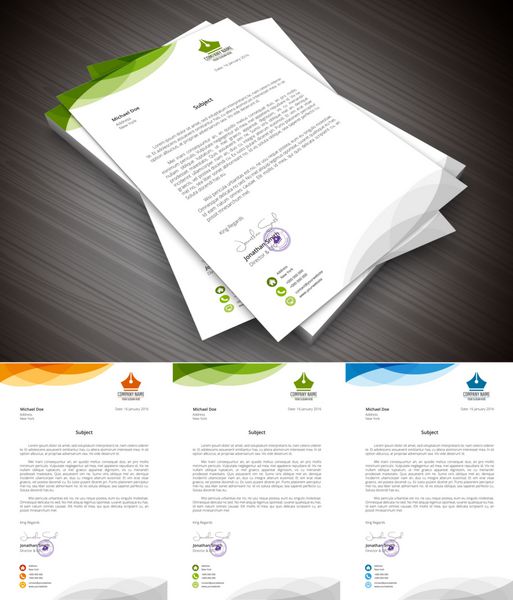 letterhead file حاوی متن قابل ویرایش ai و jpeg است