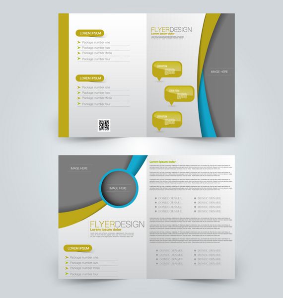 پس زمینه طراحی بروشور انتزاعی قالب بروشور می تواند برای جلد مجله مدل کسب و کار آموزش ارائه گزارش استفاده شود رنگ زرد و آبی
