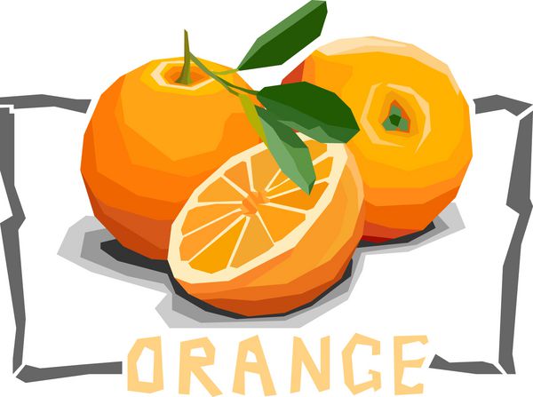 وکتور تصویر ساده از پرتقال میوه
