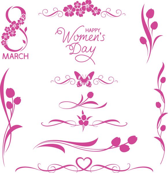 ست تزیینی 8 مارس روز جهانی زن
