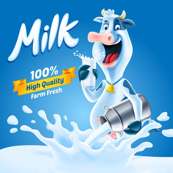 شیر با گاو