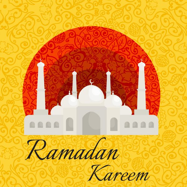 کریم مبارک رمضان تصویر وکتور پس زمینه تبریک