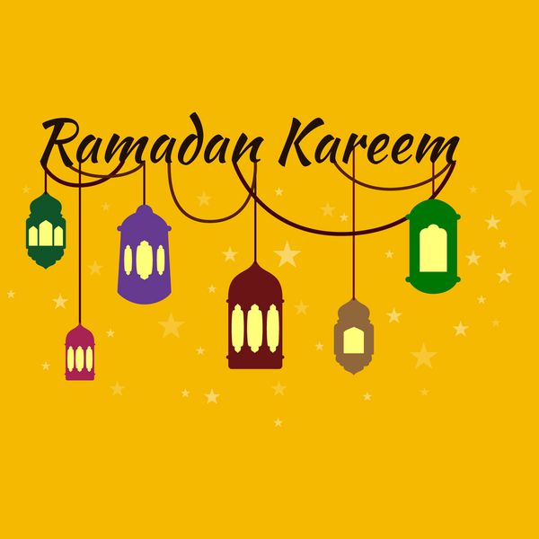 کریم مبارک رمضان تصویر وکتور پس زمینه تبریک