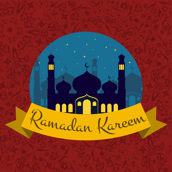 کریم مبارک رمضان تصویر وکتور پس زمینه تبریک