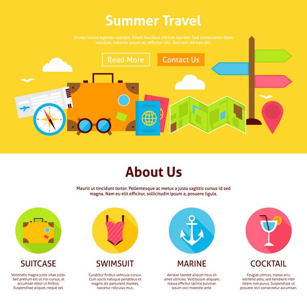 قالب طراحی وب تخت سفر تابستانی