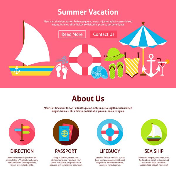 قالب طراحی وب تخت تعطیلات تابستانی