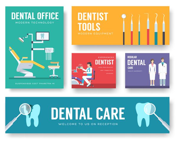 پس زمینه تصویرسازی داخلی مطب دندانپزشکی طراحی مفهومی آیکون های دندانپزشکی