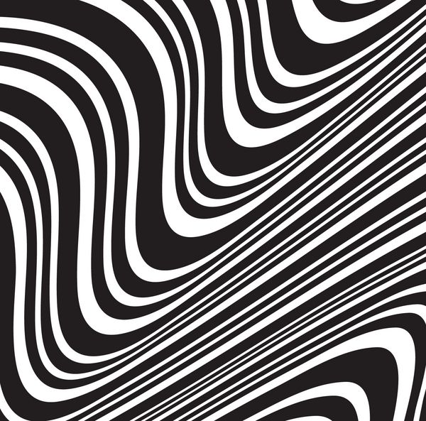 طرح نوری نوار موج متحرک سیاه و سفید از هم جدا