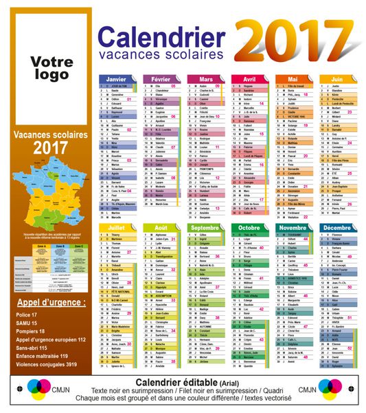 calendrier eجپditable 2017 - 06