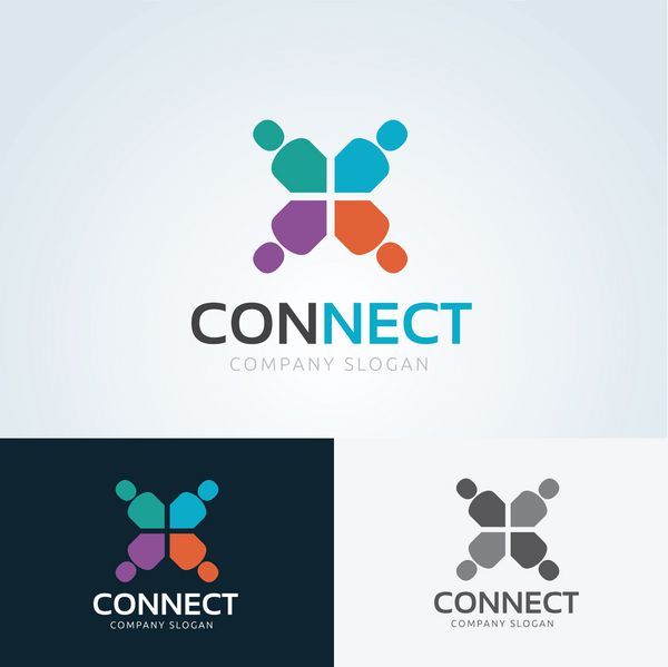 لوگوی نرم افزار لوگوی اتصال لوگوی افراد متصل می شود