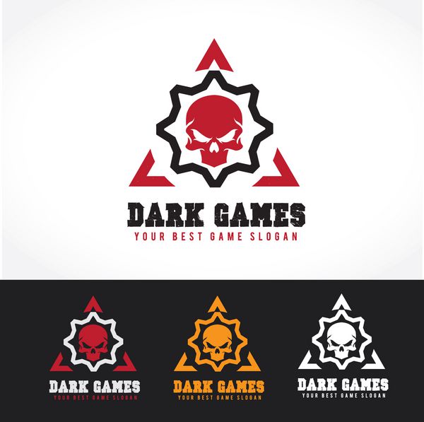 لوگوی بازی های تاریک الگوی لوگوی جمجمه