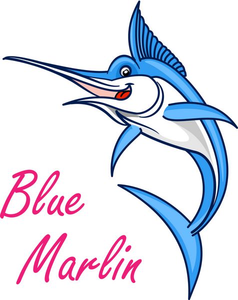 نماد مارلین آبی اقیانوس اطلس برای طراحی طلسم