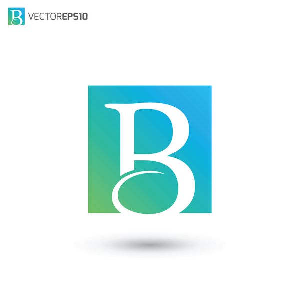 لوگوی حرف مربعی b