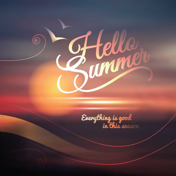 پیام گرافیکی خلاقانه برای طراحی تابستانی شما