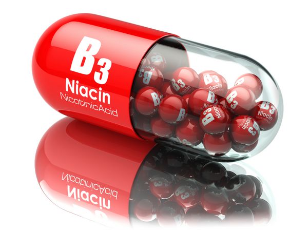 کپسول ویتامین b3 قرص با نیاسین یا اسید نیکوتینیک غذایی